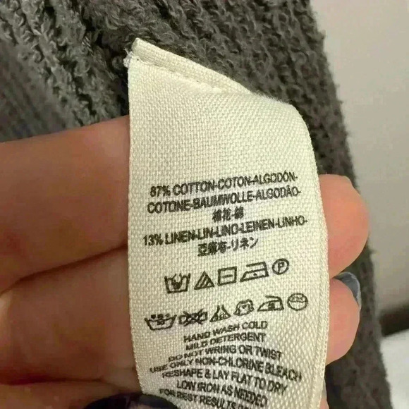 Free People gray brown Maxi Cardigan Sweater with oversized Pockets size medium - Picture 8 of 10